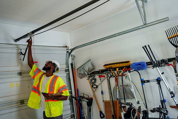 Professional Garage Door Panel Replacement technician working in Jones County County, TX